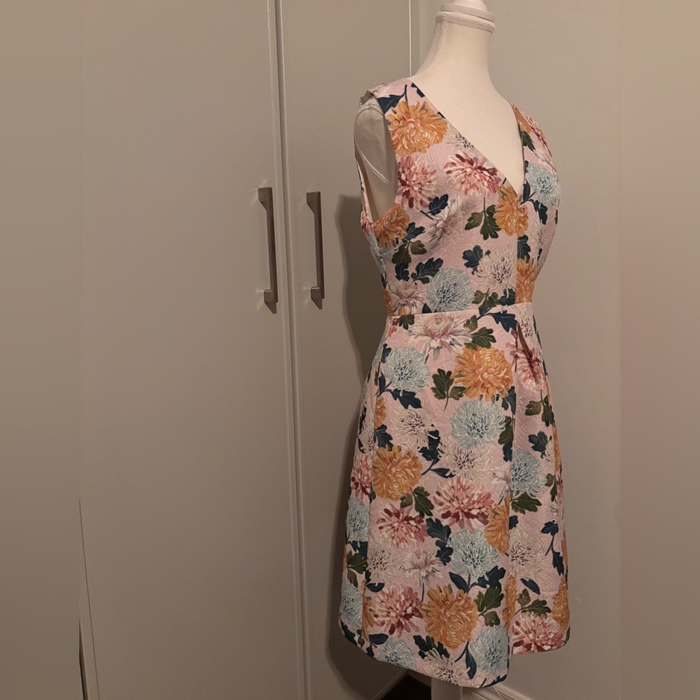 Sam Edelman Multicolor Floral Mini  Jacquard Dress - Picture 2 of 11